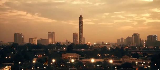 开罗夜晚的天际线